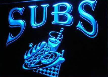 OPEN Subs Sandwiches Cafe Shop Neon Light Signs